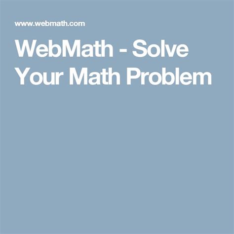 webnaht|webmath solve your math problem.